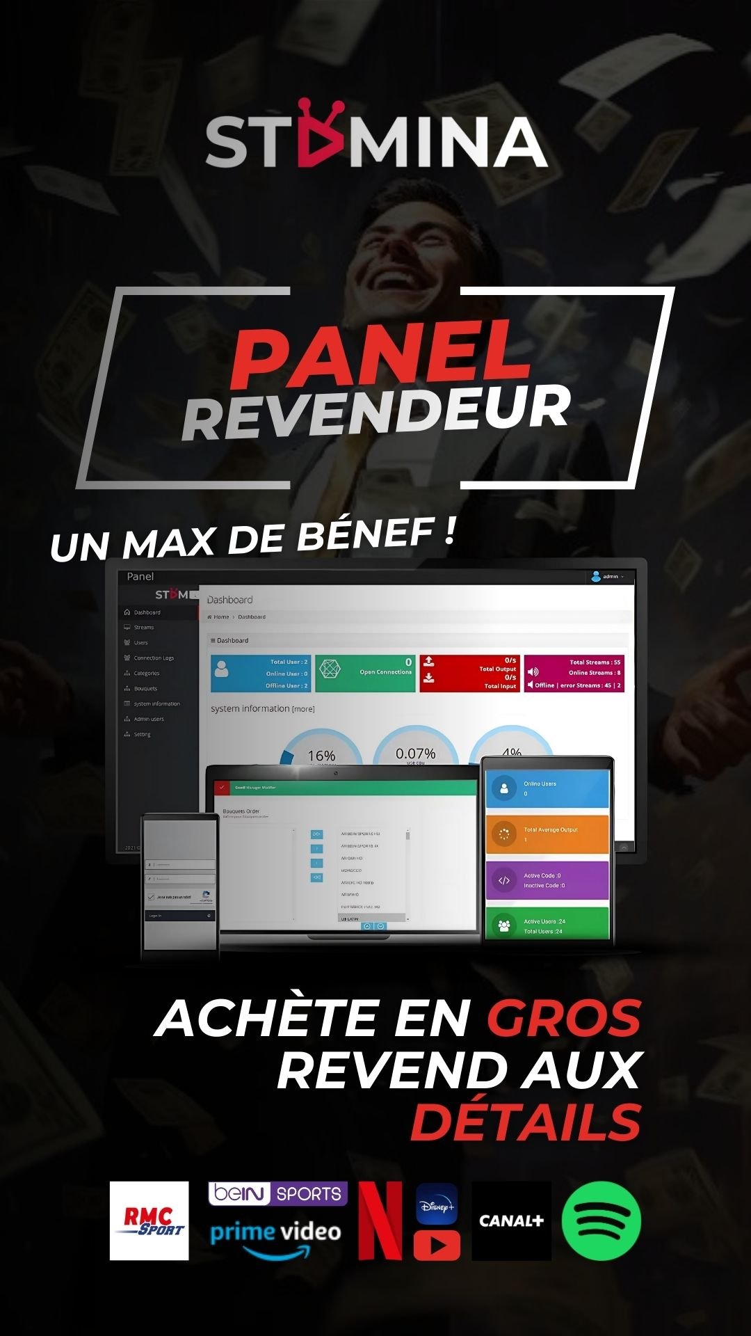 Panel Revendeur Stamina TV